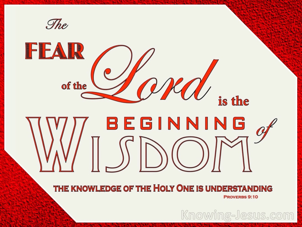 Proverbs 9:10 The Fear Of The Lord Is Wisdom (beige)